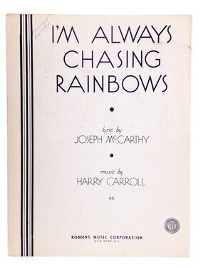 Vintage I'm Always Chasing Rainbows Sheet Music McCarthy Carroll 1946 Garland